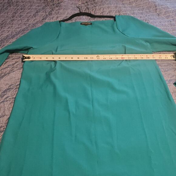 NEW Banana Republic Factory Size LP Large Petite Ruffle Sleeve Mini Dress Green - Picture 6 of 13
